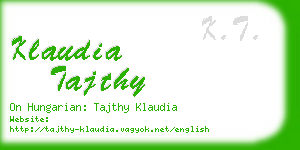 klaudia tajthy business card